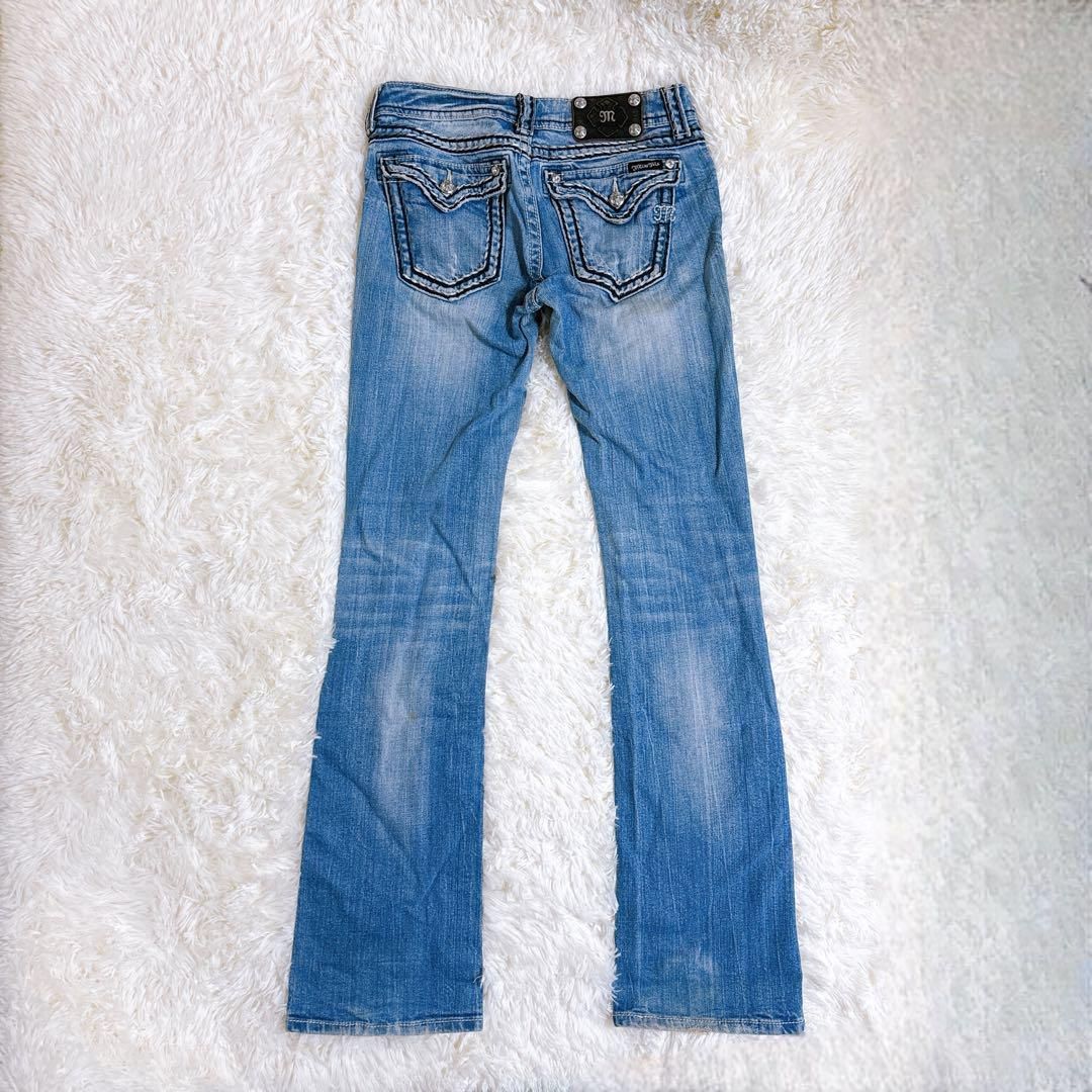 MissMe ☆ヴィンテージ ビジューブーツカットデニム Sサイズ MissMe