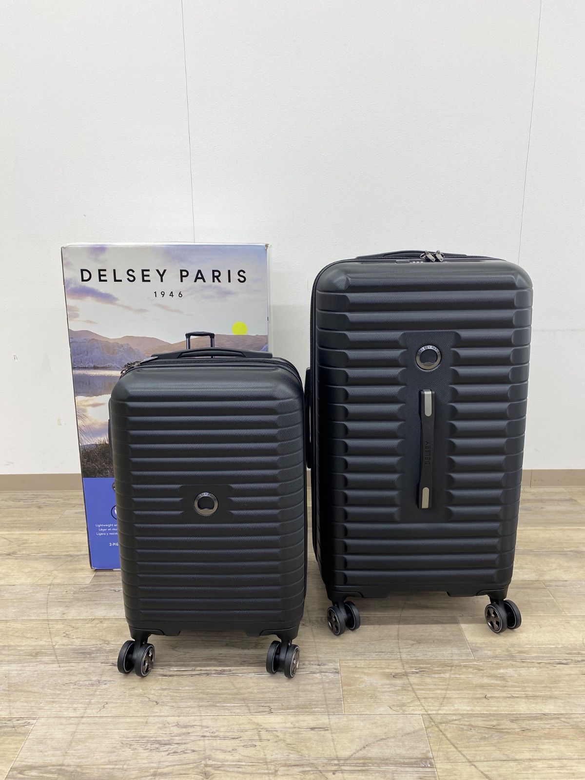 ☆1655アルミフレーム キャリーケース Ⅿ 10点セット 3～7泊用 (黒