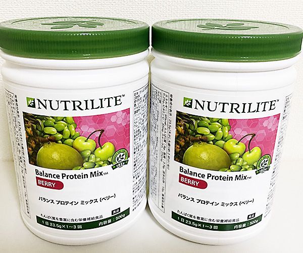 ◆2個セット 計1000g ◆アムウェイ ニュートリライト バランス プロテイン ミックス ベリー 500g 期限2026年1月以降 AMWAY