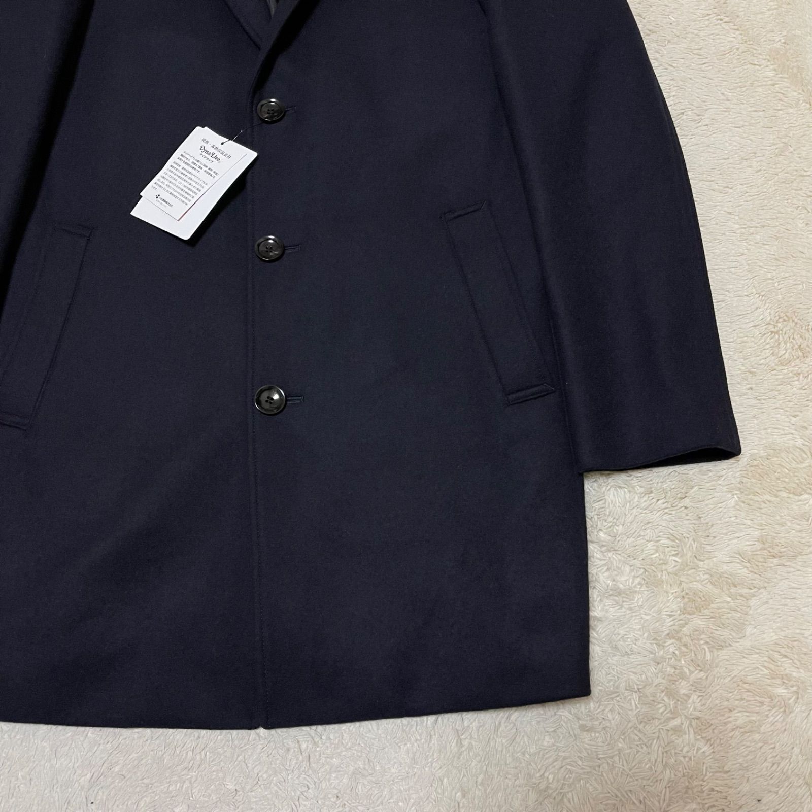 カシミヤ混ウール チェスターフィールドコート