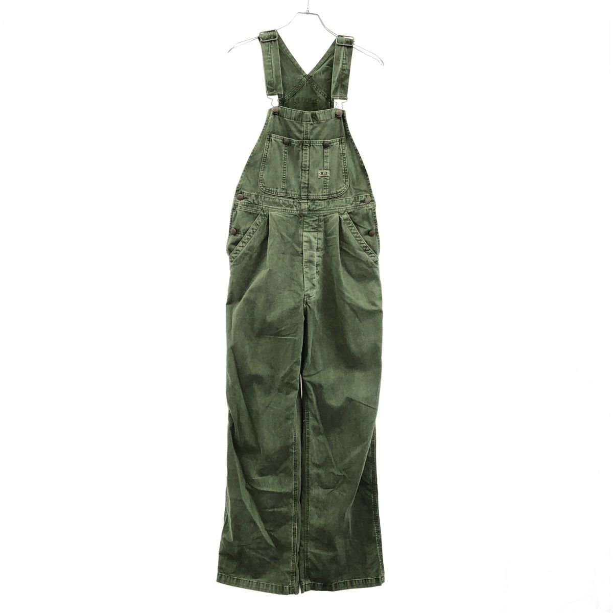R13 アールサーティーン Damon Denim Overalls ガーメントダイ オーバーオール カーキ XS