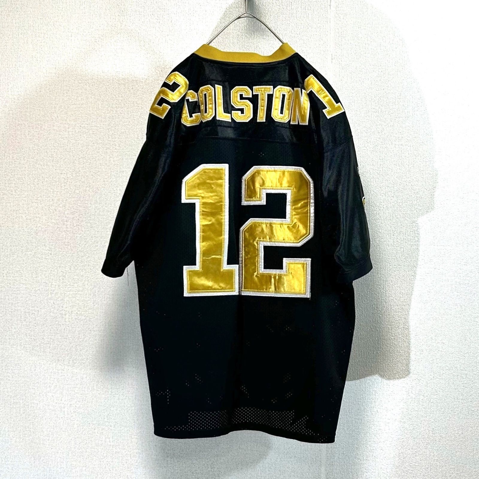 美品NFLセインツゲームシャツ肉厚SAINTS大 Tシャツ両面刺繍