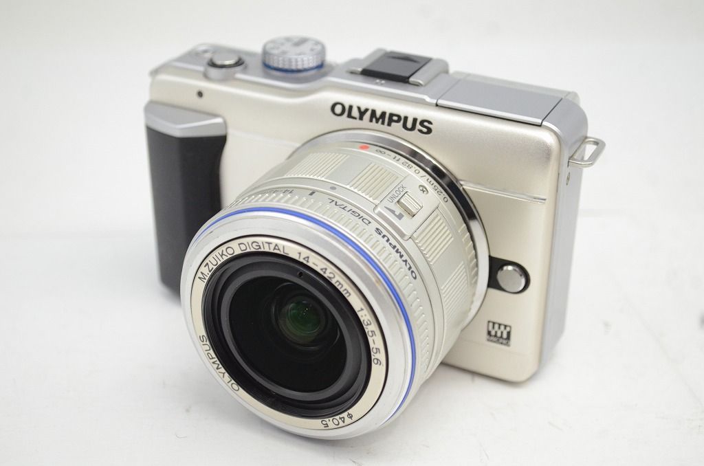 訳あり品 OLYMPUS PEN Lite E-PL1 M.ZUIKO DIGITAL 14-42mm レンズキット ミラーレス一眼 ゴールド 元 251003q