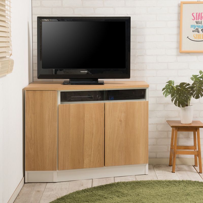 gym ジムシリーズ コーナーテレビボード幅99.5ｃｍ 左壁付けタイプ コーナーキャビネット 引出し 引き出し 北欧 おしゃれ 木製 ガラスキャビネット ラック 棚 テレビ台 TVボード テレビボード 幅100 ハイタイプ