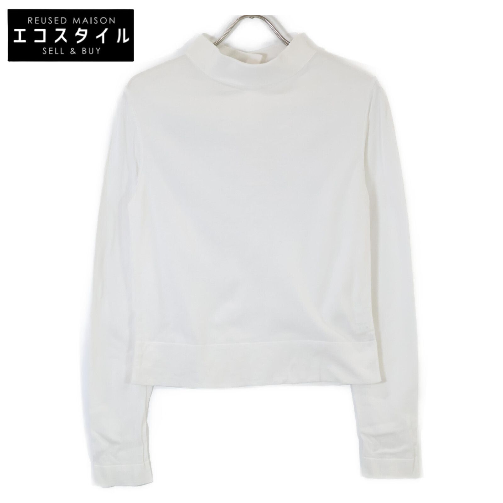 CHANEL シャネル ホワイト P12375V00536 コットンニットプルオーバーシャツ 38