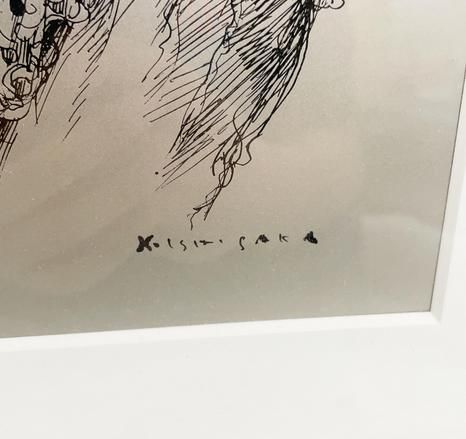 石阪春生 H.ISHISAKA 絵画　◆女性像◆　 金属製14.5cm×22cm 石阪春生 H.ISHISAKA 絵画 ◇女性像◇ 金属製14.5cm×22cm - メルカリ