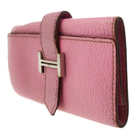 中古】 エルメス HERMES ベアン 4連キーケース ピンク レザー 07BD083