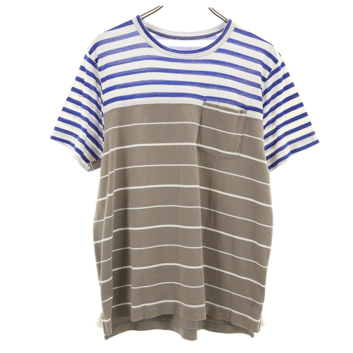 sacaiドット柄ポケット付き半袖Tシャツ サイズ2 24SS新品2 sacai サカイ レディース 切り替え シアー Tシャツ