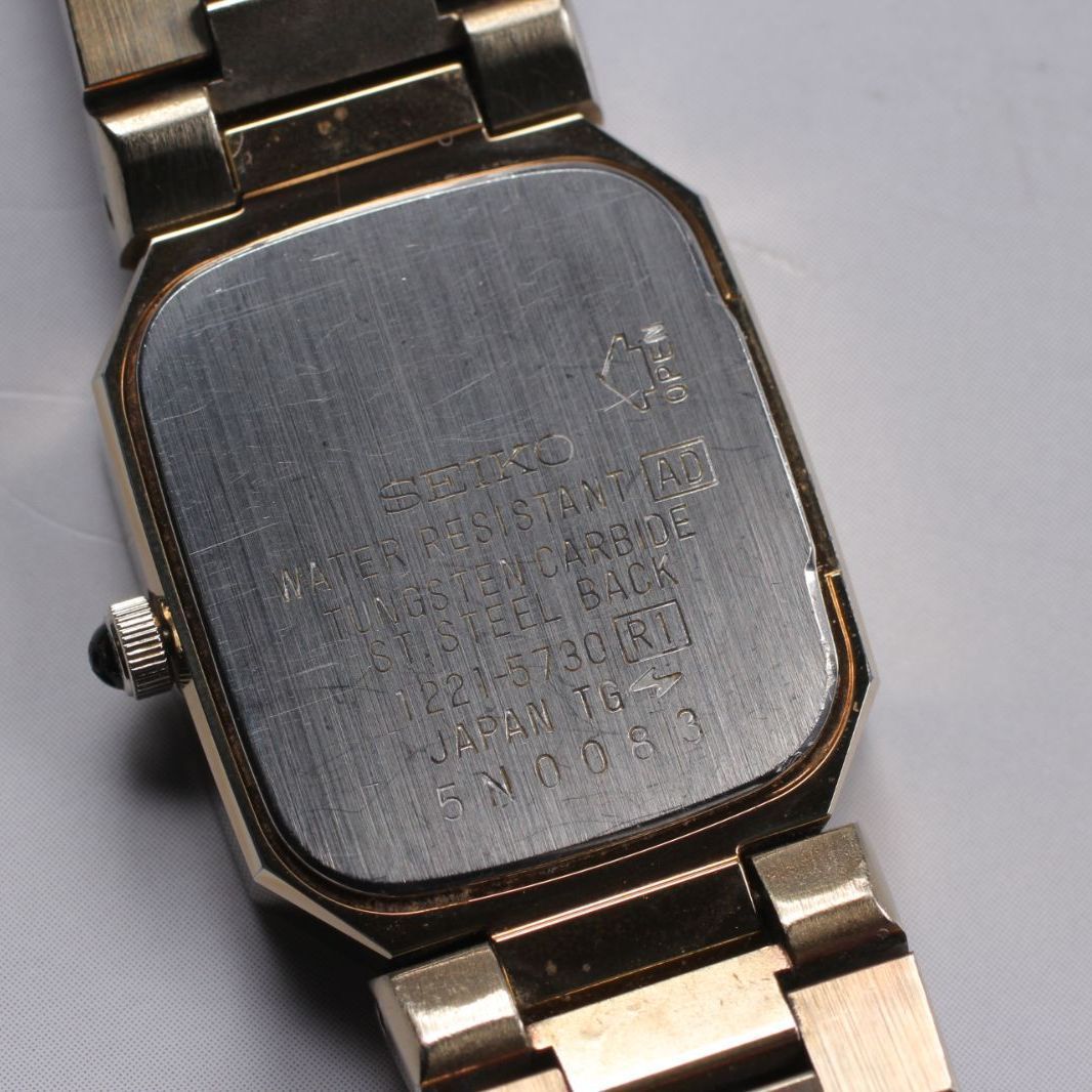 106【美品】SEIKO Exceline 1221-5730 セイコー タングステン