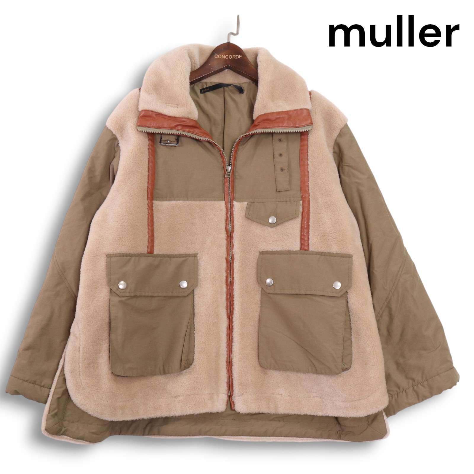 20AW★ muller of yoshiokubo ミュラー オブ ヨシオクボ 秋冬 ショート ボア ブルゾン ジャケット Sz.36 レディース 定7.5万 20AW☆ muller of yoshiokubo ミュラー オブ ヨシオクボ 秋冬 ショート