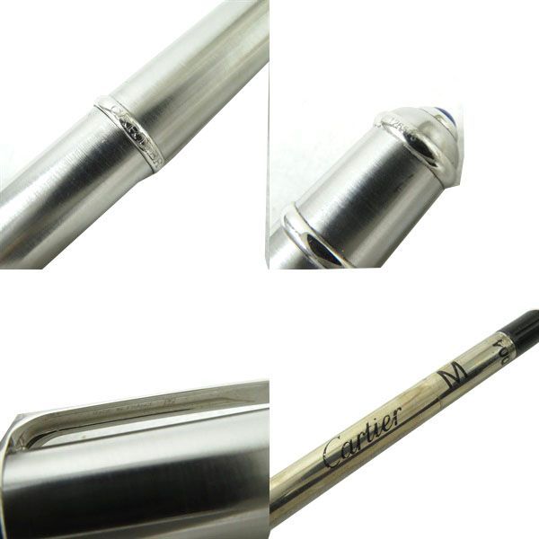 Cartier - 良品△仏製 カルティエ ディアボロ ドゥ カルティエ シェヴロン ブルージェムストーン ツイスト ボールペン M シルバー 筆記確認◎ 良品△仏製 カルティエ ディアボロ ドゥ カルティエ シェヴロン