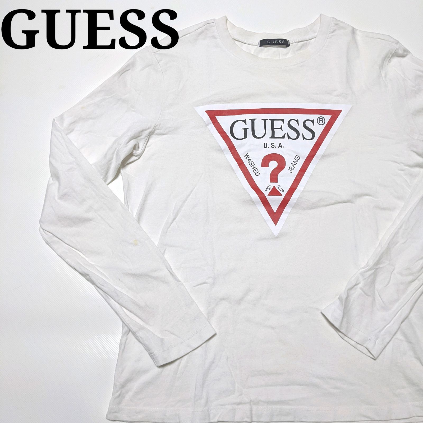 GUESS ロンＴ ホワイト - Tシャツ