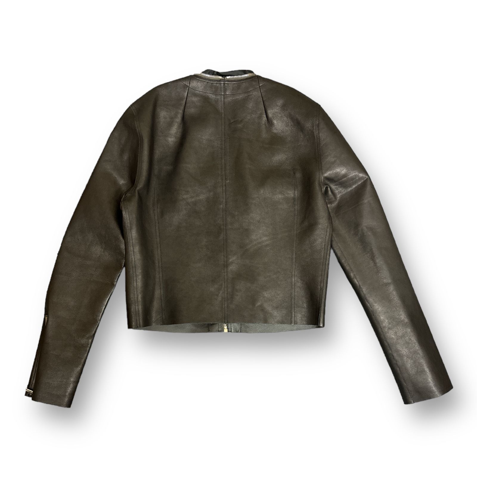 Rick Owens LARRY LEATHER SHIRT レザー シャツ53センチ肩幅 - レザー 