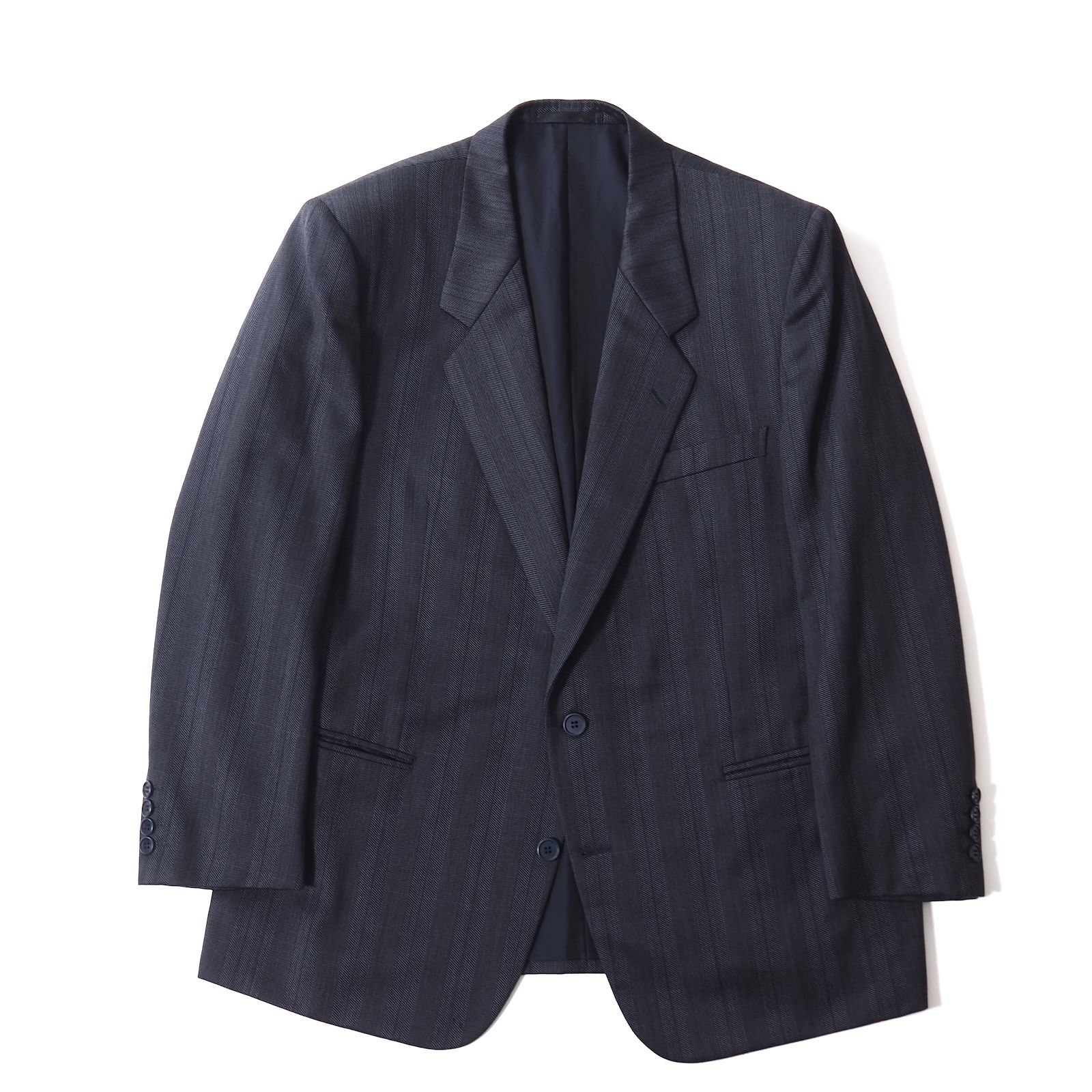 クリスチャンディオール Christian Dior MONSIEUR ヴィンテージ ウール スーツ ヘリンボーン 103-98-175 ネイビー メンズ 5-ZI019