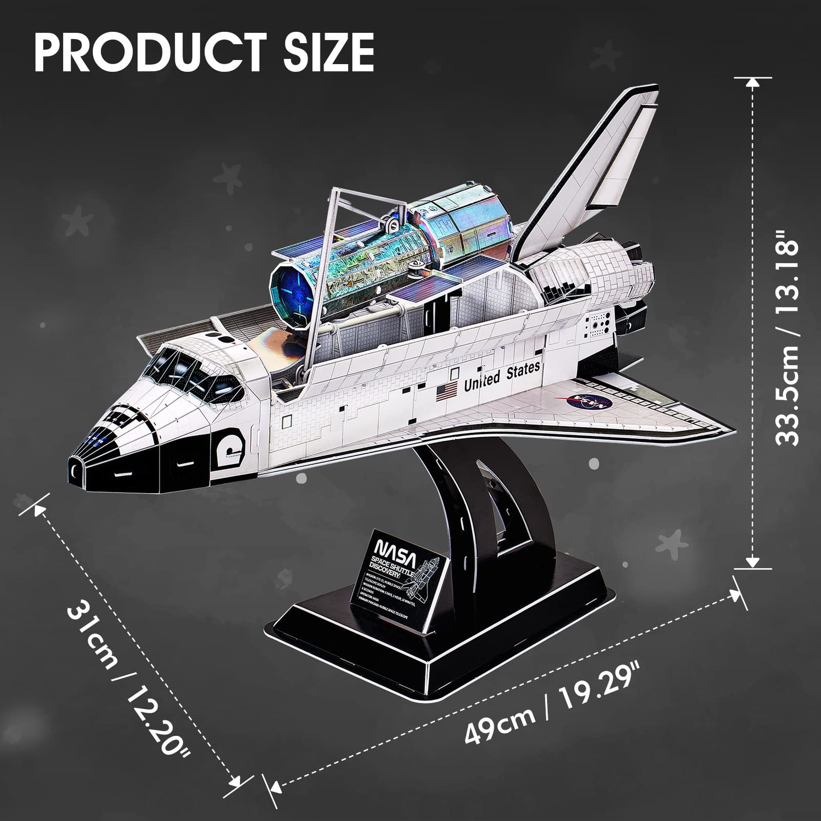 レアNASAスペースシャトル　ディスカバリー 1／400 おまけ付き CubicFun NASA スペースシャトル ディスカバリー 3Dパズル 大人