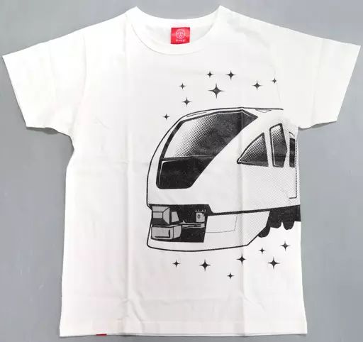 Tシャツ　東武N100系電車スペーシアX Tシャツ ホワイト レディースMサイズ 「スペーシアX×OJICO」 中古】Tシャツ 東武N100系電車スペーシアX Tシャツ ホワイト