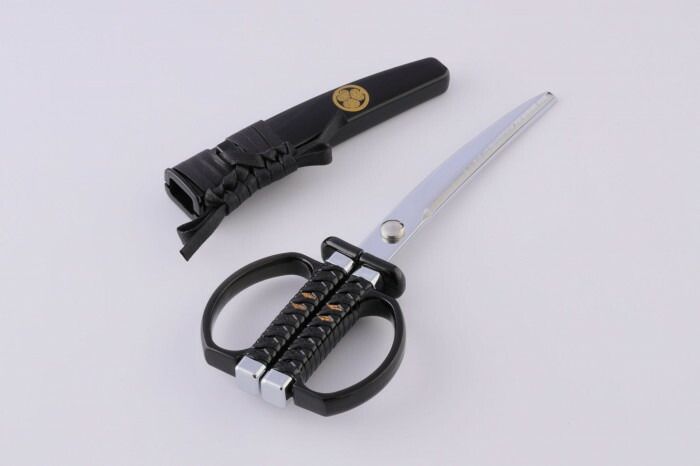 日本刀はさみ 徳川家康モデル 桐箱入り 越前塗り SW-130I