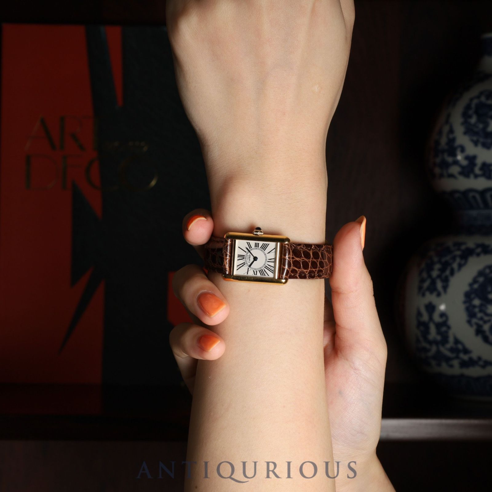 カルティエ マストタンク SM W1005554 / 1613 クォーツ SV925 革 純正  