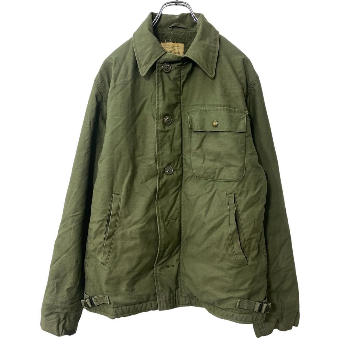 美品】US NAVY A2 デッキジャケット XXL オリーブ アメカジ
