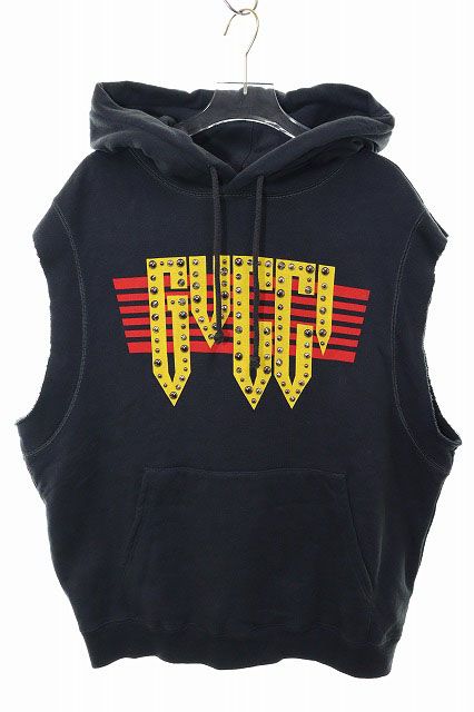 GUCCI コットン ジャージ スタッズ ノースリーブ パーカー ブラック M グッチ GUCCI COTTON JERSEY SLEEVELESS HOODIE M 663243 XJET5