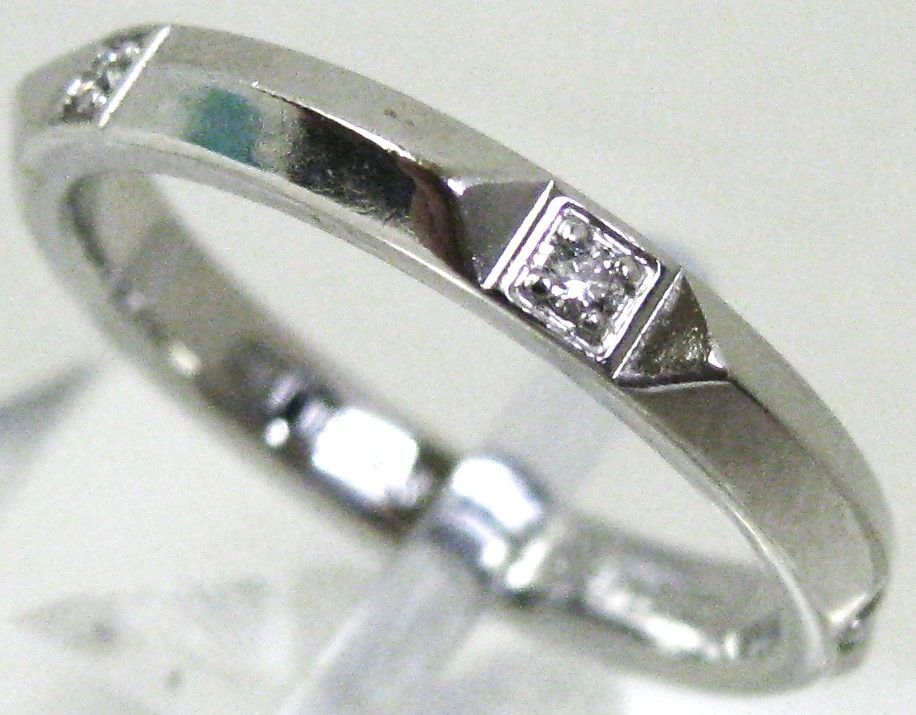 極美品ティファニーTIFFANY&Co.Pt950プラチナ トゥルーバンドD5ヶ 