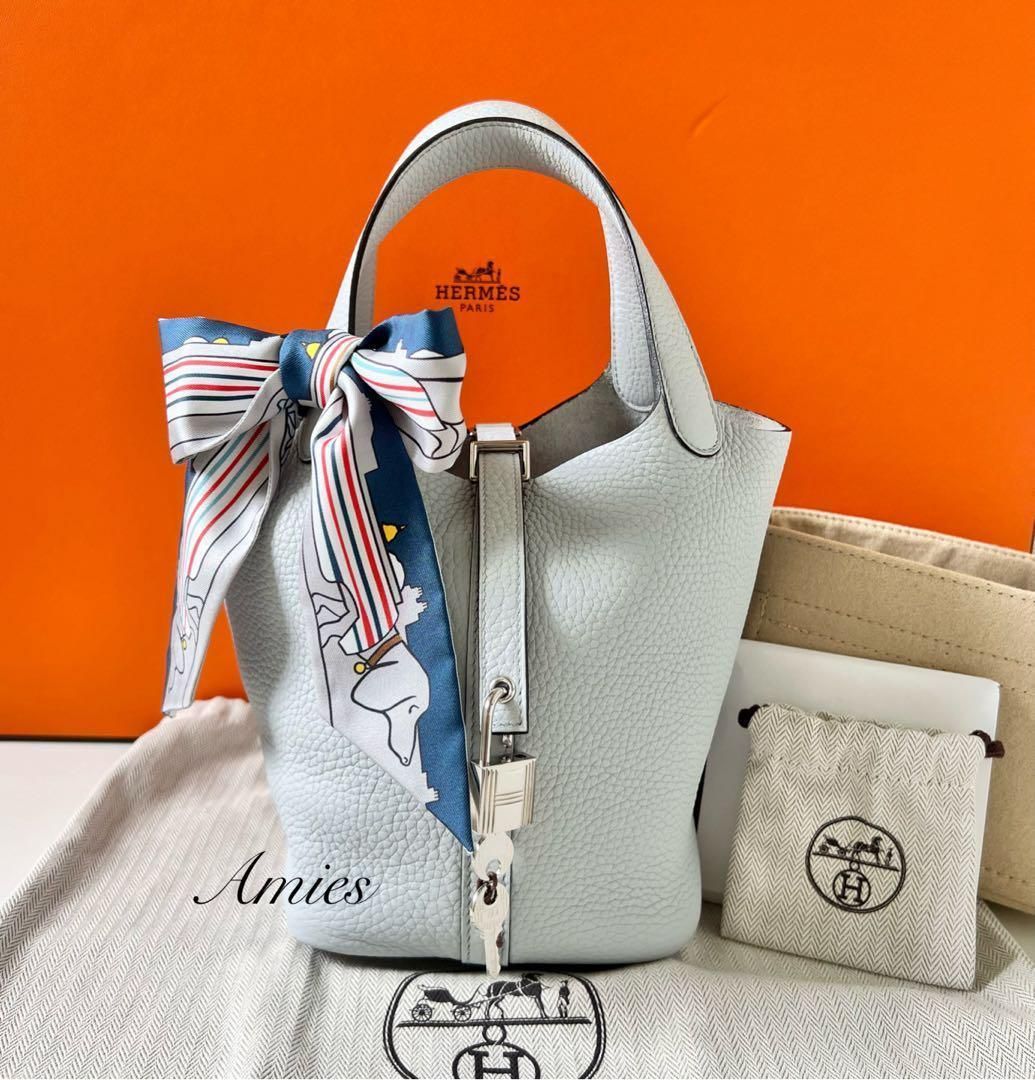 エルメス ピコタンロックPM ブルーペール Y刻印 ハンドバッグ 正規品