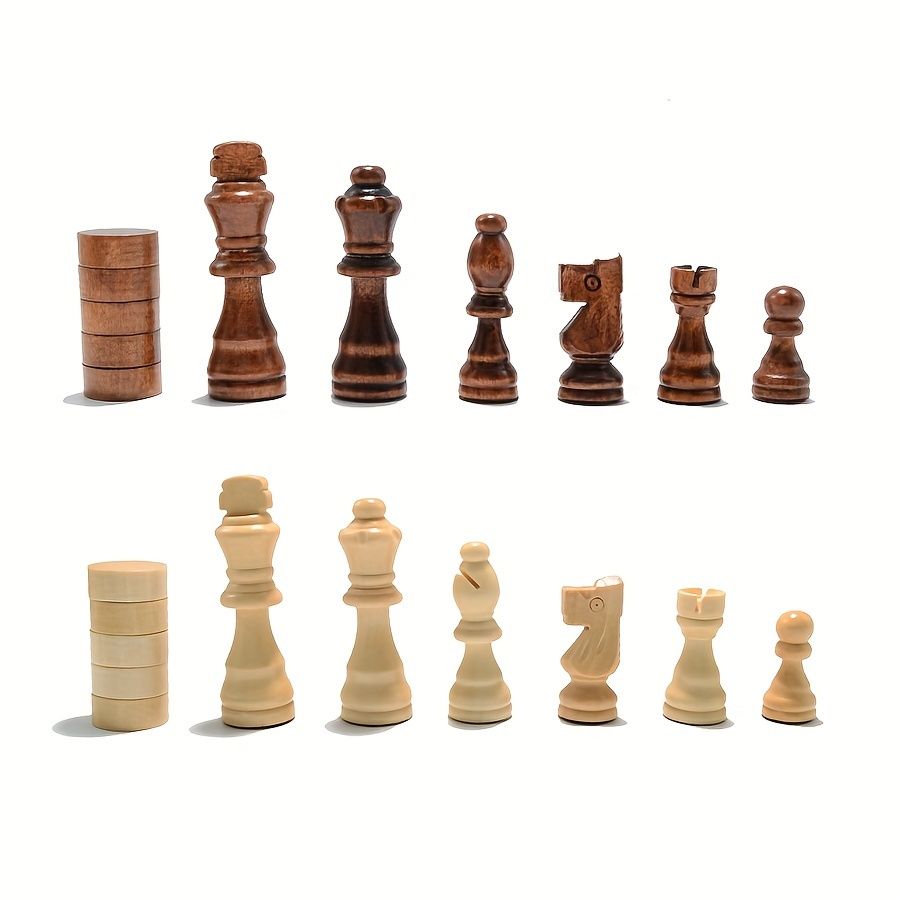 新着商品 木製チェス&チェッカーセット39cm折りたたみ式デュアルレイヤー国際象棋ゲーム磁石付き無充電クリスマス&ハロウィーンに最適耐久性のある木製ボードゲーム家族の楽しみに最