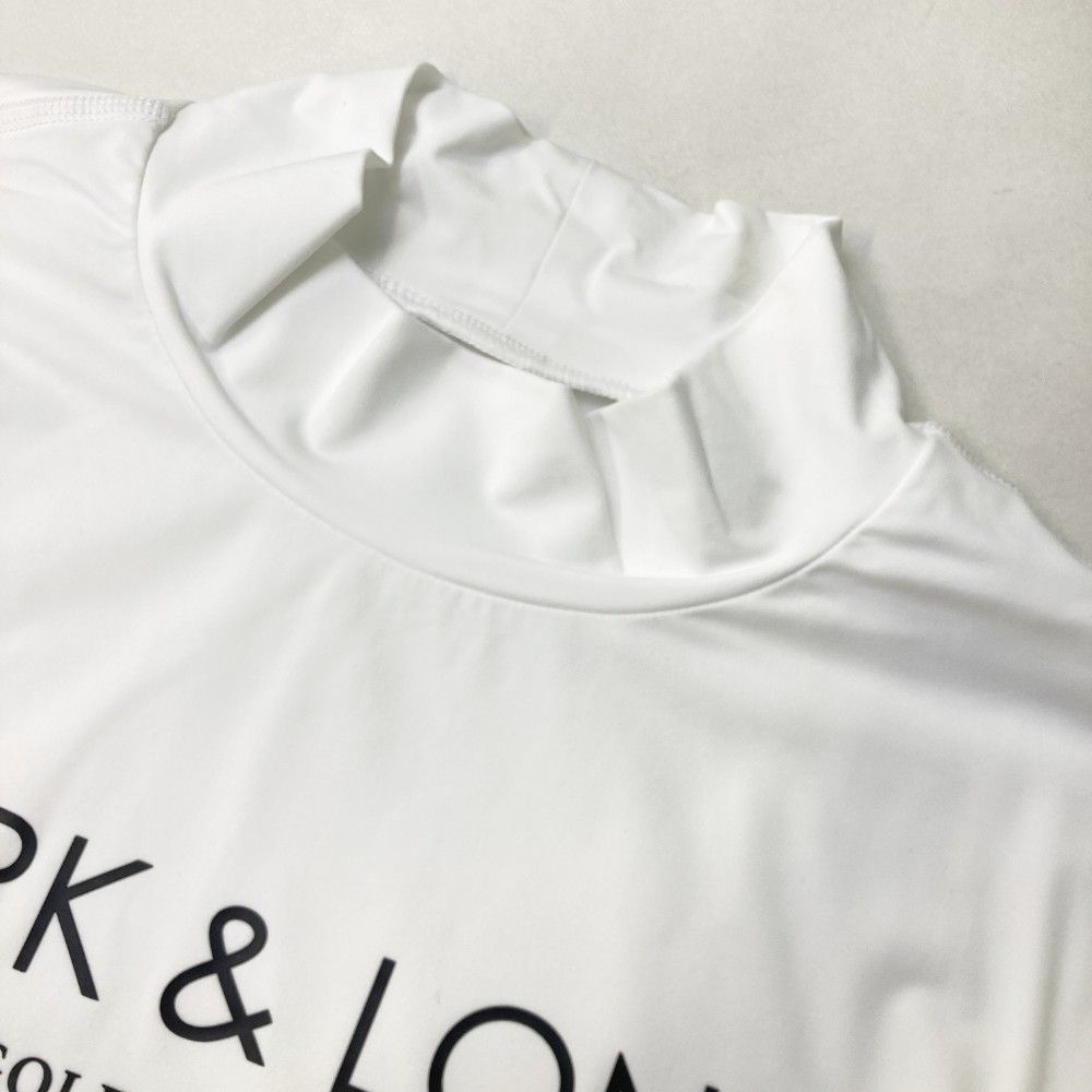 サイズ：48 MARK&LONA マークアンドロナ  ハイネック 長袖Tシャツ  ホワイト系 [240101413507] ゴルフウェア メンズ ストスト サイズ：48 MARK&LONA マークアンドロナ ハイネック 長袖Tシャツ