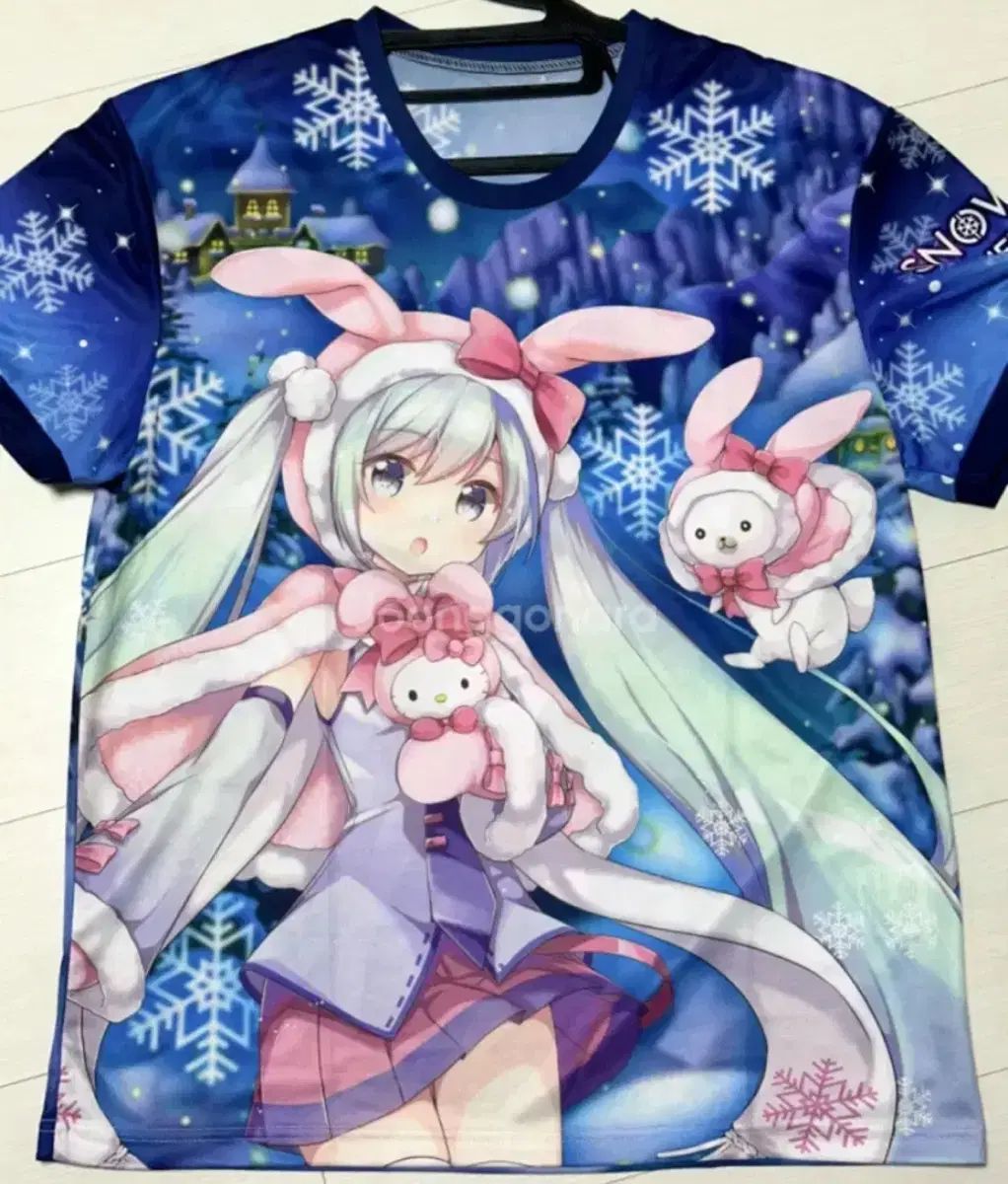 初音ミク 雪ミク ハローキティコラボ フルグラフィック Ｔシャツ 2種セット 初音 ミク フルグラフィック 半袖 Tシャツ 雪ミク ハローキティ