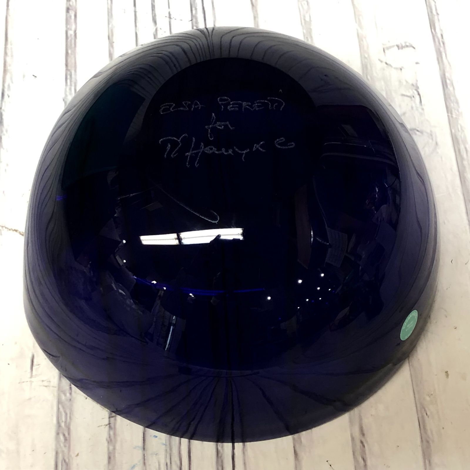 m001 X 80 ティファニー エルサ ペレッティ サムプリント ボウル コバルトブルー 7インチ 18cm イタリア製 トレイ ガラスボール Elsa Peretti for Tiffany Thumbprint Bowl ITALY SKLAD-KIRPICHA_RU
