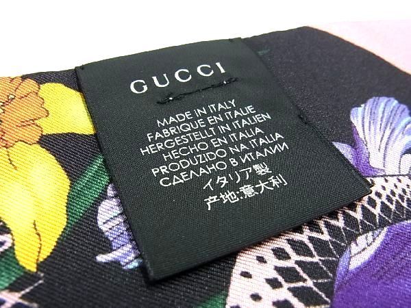 □新品□未使用□ GUCCI グッチ シルク100％ 花柄 フラワー 昆虫