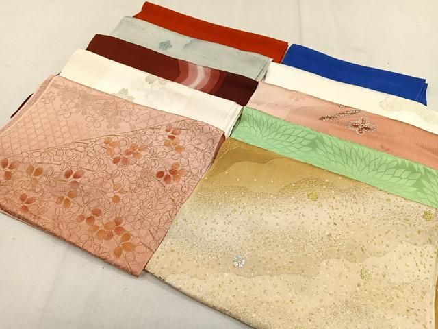 平和屋着物 和装小物 上質な帯揚げ10枚セット CAAO3457ua