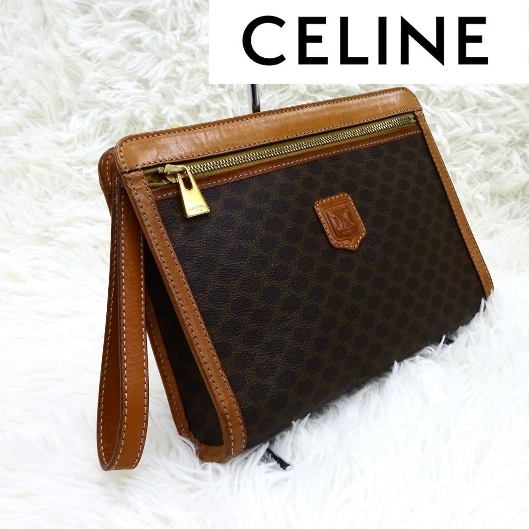 オールドセリーヌCELINE セリーヌ クラッチバッグ マカダム柄 