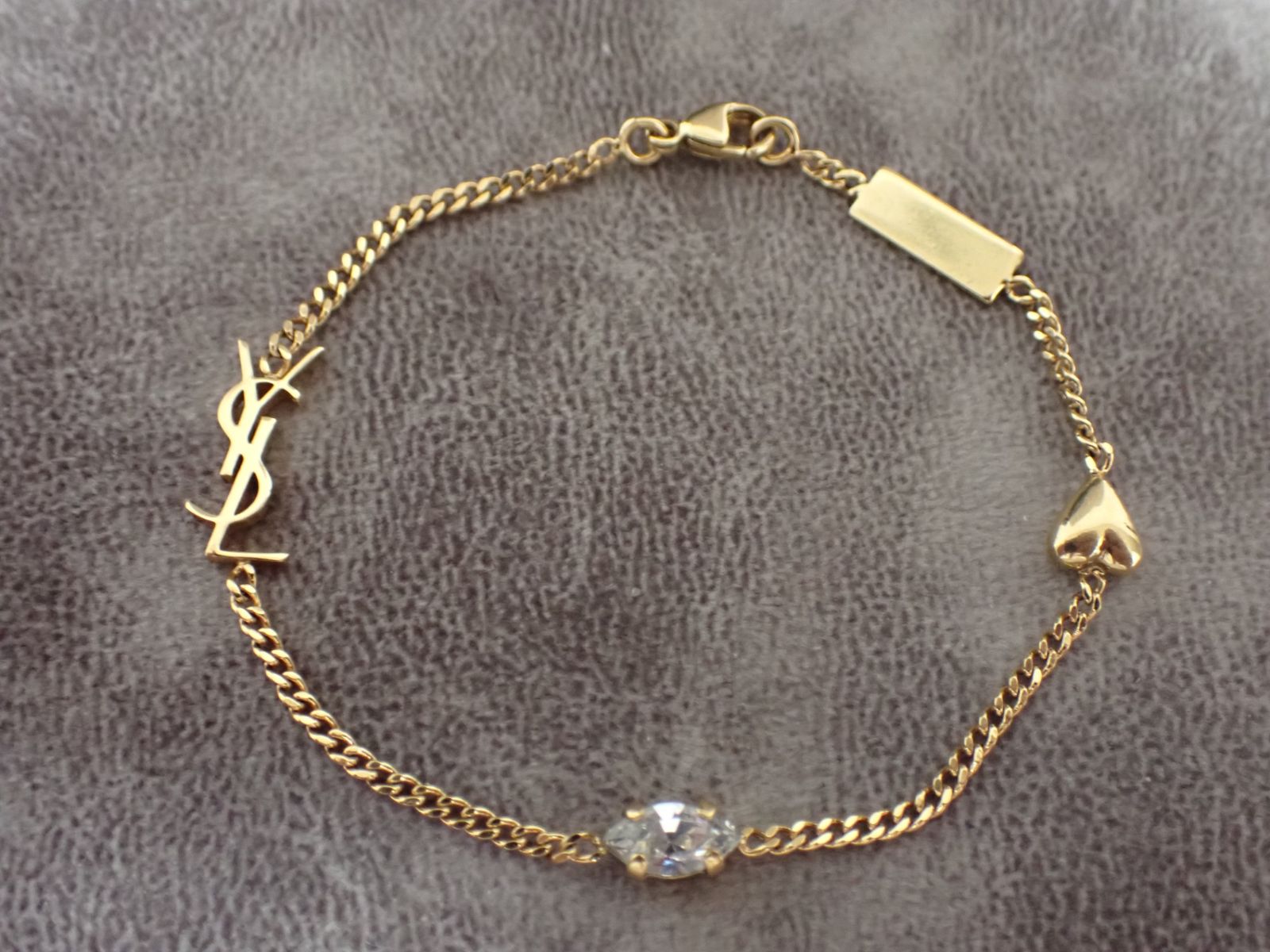 YSL ゴールド ブレスレット 美品 Yves Saint Laurent サンローラン 人気 パリ YSLロゴ