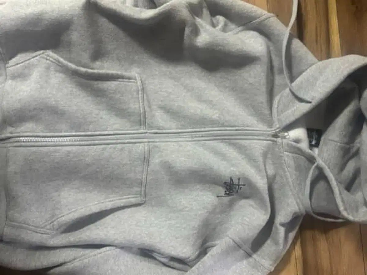 STUSSY ジップパーカー グレー M STUSSY(ステューシー) ベーシック