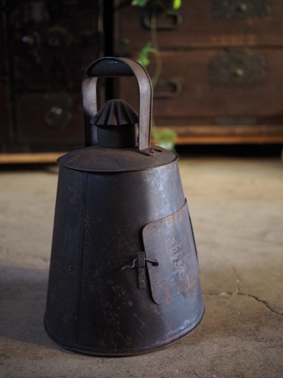 古民具 古いカンテラ がんどう 大正～昭和初期 古録展 品番H1417