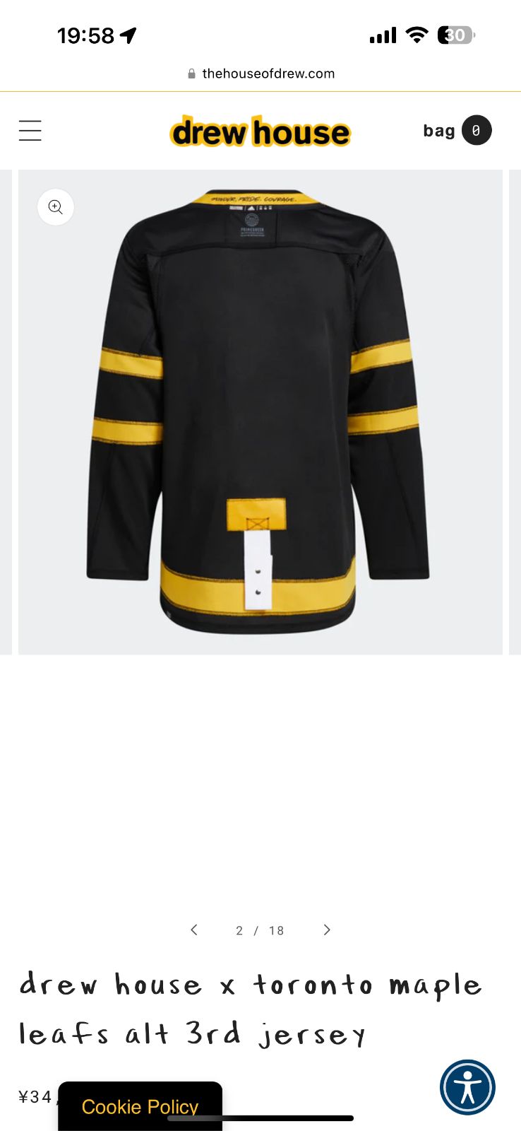 Drew house X maple leafs hockey Jersey - メルカリ