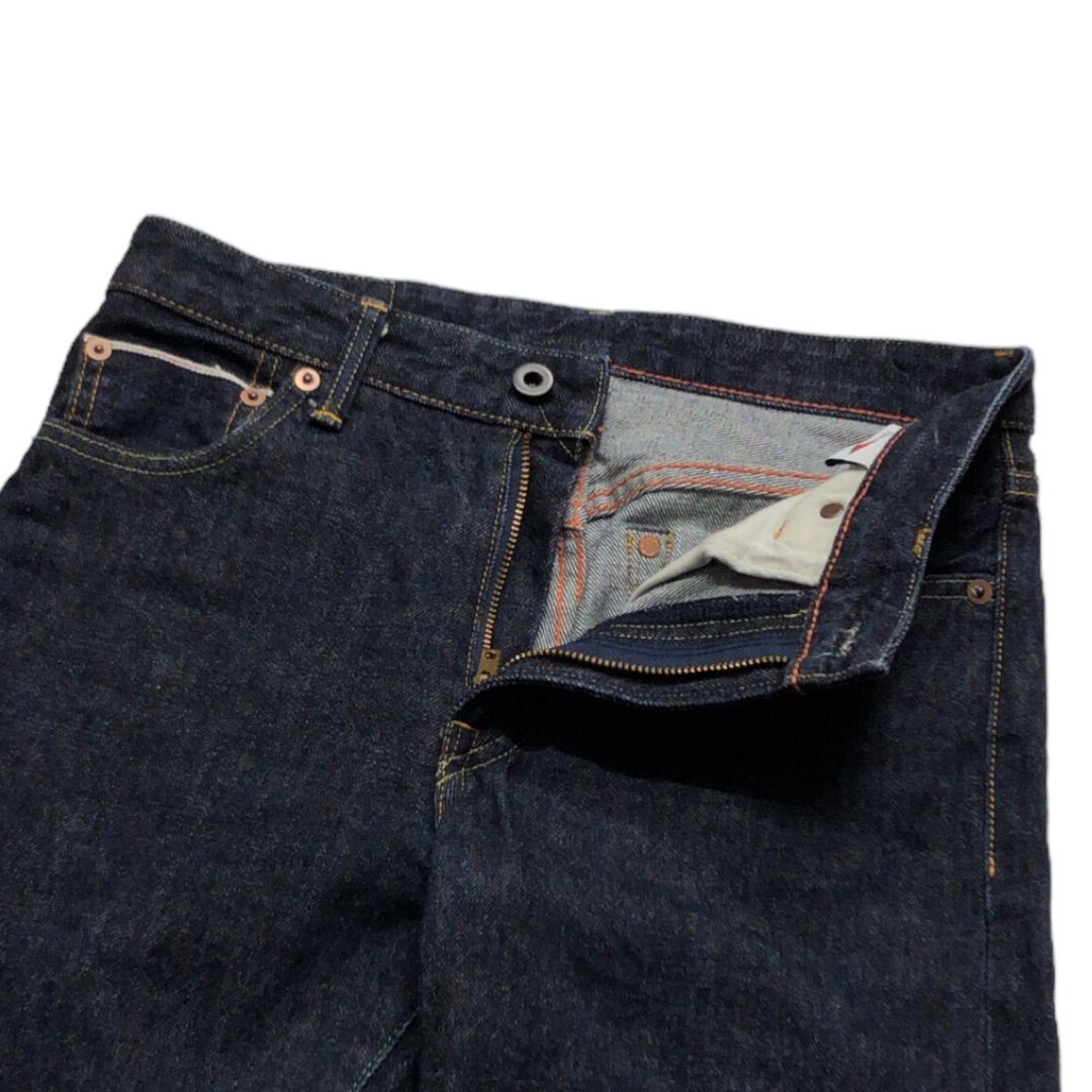 美品】津山製 内田縫製 UCHIDA HOUSEI RAINBOW JEANS デニム ジーンズ 40周年記念革パッチ セルビッジ 赤耳  UHB-015 28 インディゴブルー - メルカリ