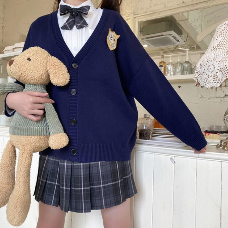 カーディガン スクール 学生服 女子高生 制服 スクールセーター