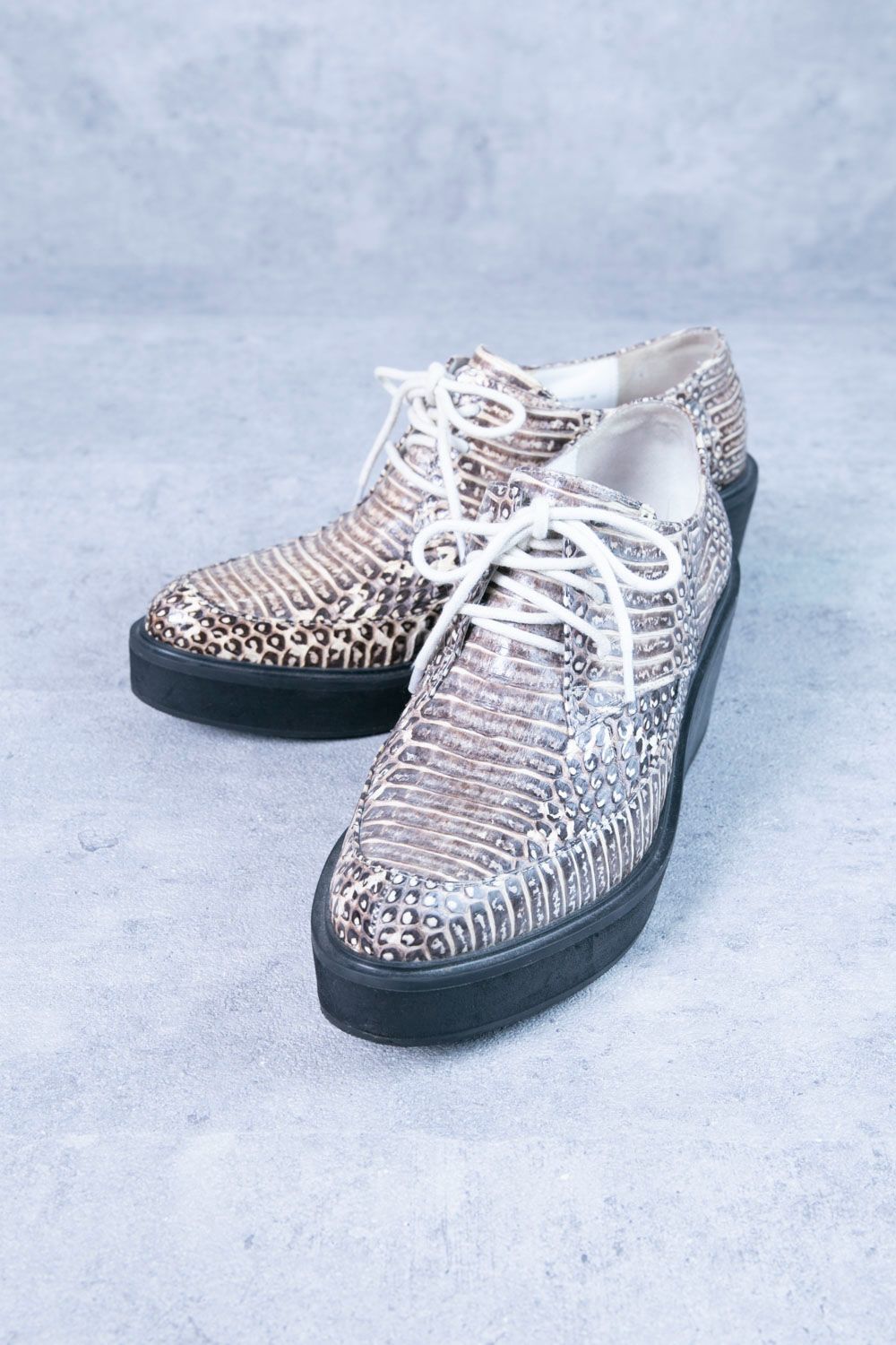 美品 3.1 phillip lim kate lug sole silver靴 - ローファー/革靴