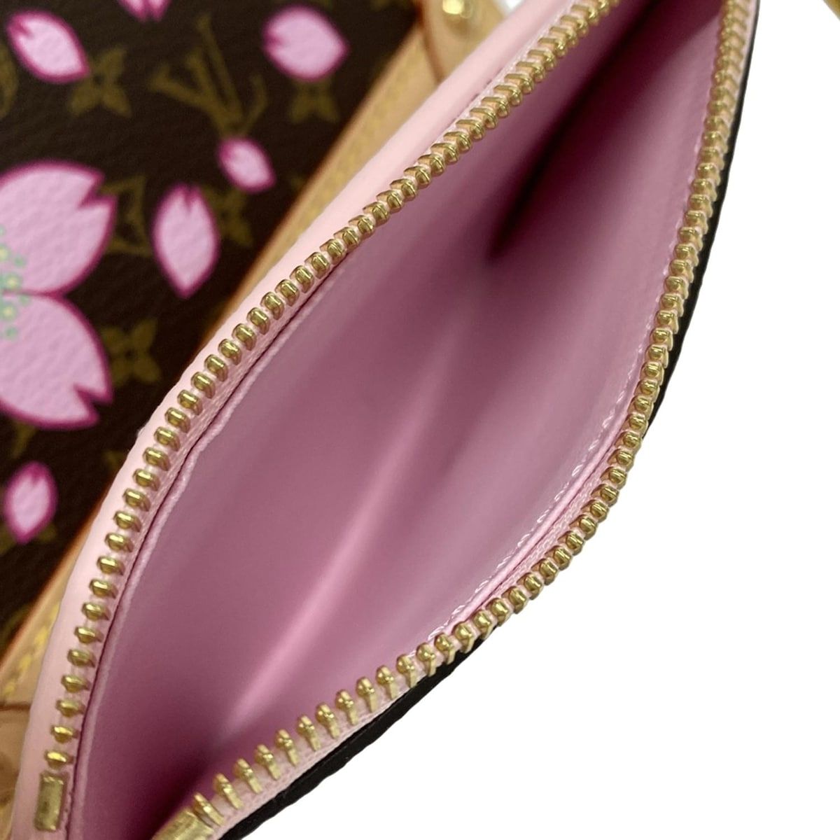 ルイヴィトン 3つ折り財布 モノグラムチェリーブラッサム美品 LV × TM  