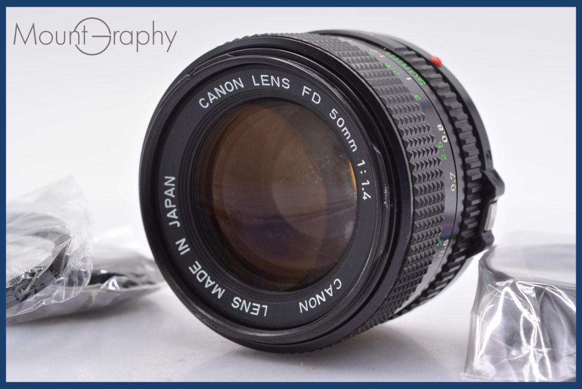 ★美品★キャノン CANON NEW FD 50mm F1.4 ★前後キャップ★ ☆極上美品☆ キヤノン Canon NEW FD 50mm F1.4 前後キャップ