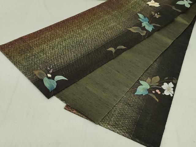 平和屋着物●太鼓柄袋帯　すくい織　草花文　金糸　正絹　逸品　DAAT0296ob 平和屋着物○太鼓柄袋帯 すくい織 草花文 金糸 正絹 逸品 DAAT0296ob