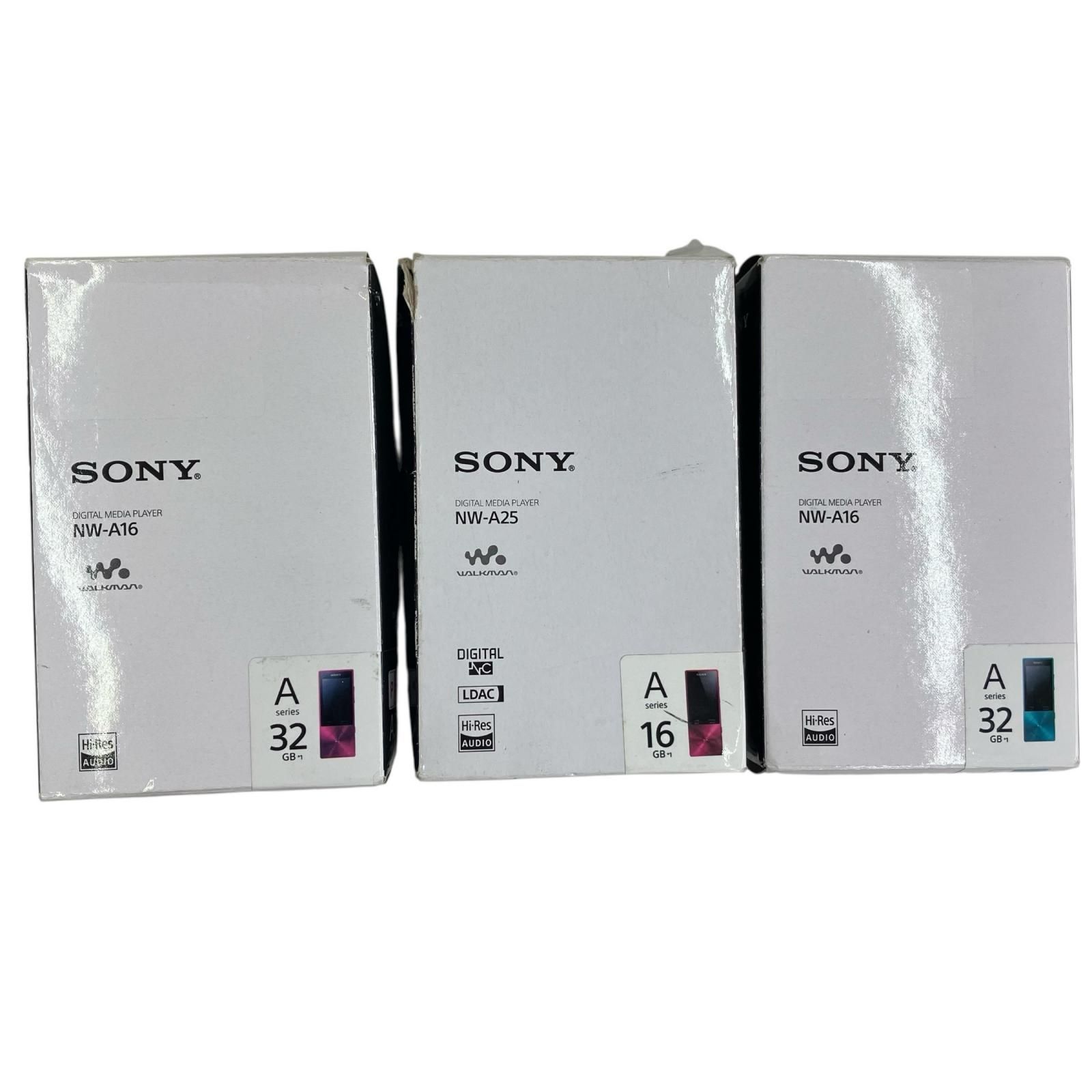 186000 現状品 SONY ソニー WALKMAN ウォークマン あり♪ NW-A16 NW-A25 ブルー ピンク 3点まとめ売り