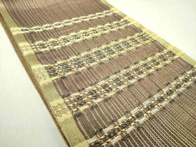 平和屋着物○ひなや工房 くむ・あむ・おる 伊豆蔵明彦 太鼓柄袋帯 横段