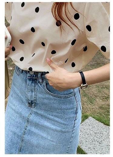 ブラウス レディース 春夏 おしゃれ 半袖 パフスリーブ ドット柄 シフォンブラウス 韓国chic シャツ Tシャツトップス 可愛い 着痩せ 新作 ブラウス レディース 春夏 おしゃれ 半袖 パフスリーブ ドット柄