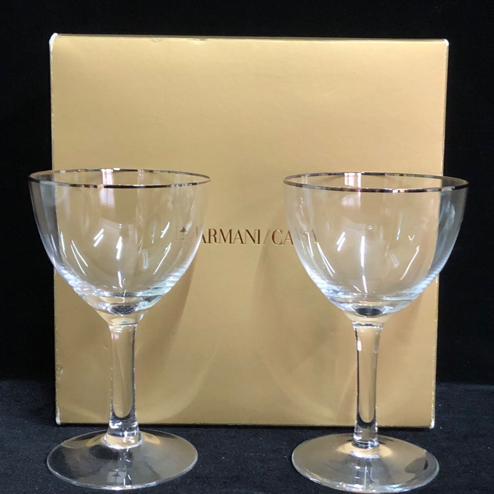 未使用 アルマーニ カーサ ARMANI CASA ワイングラス ペア ノベルティ 非売品 箱入り - メルカリ