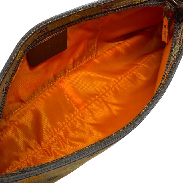 エトロ 7342-9553 ハンドバッグ ペイズリー 総柄 キャンバス ブラウン オレンジ ETRO エトロ 7342-9553 ハンドバッグ ペイズリー 総柄 キャンバス ブラウン