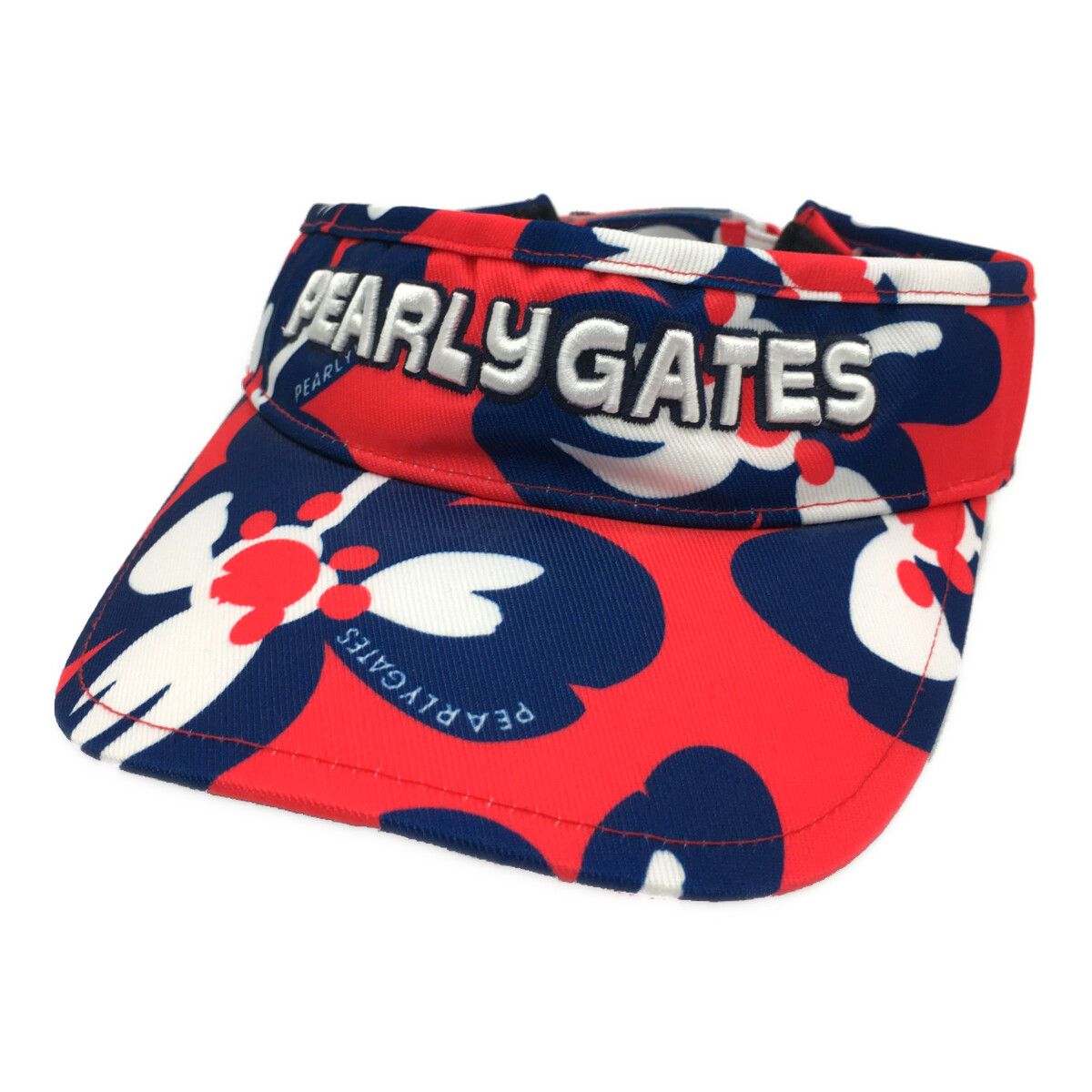 中古 パーリーゲイツ PEARLY GATES サンバイザー フリー レッド