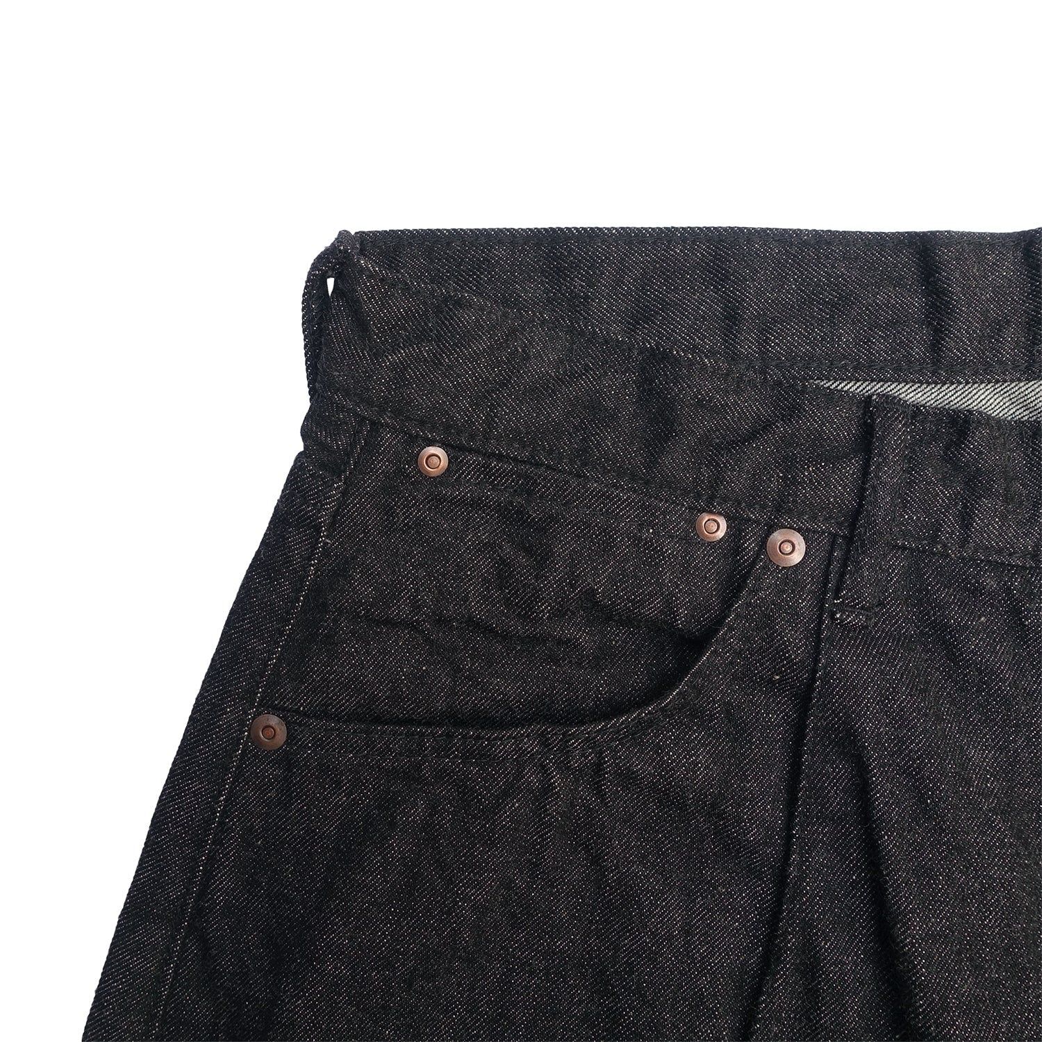Riprap リップラップ TWISTED CREASE JEANS RELAXED-FIT BLACK 